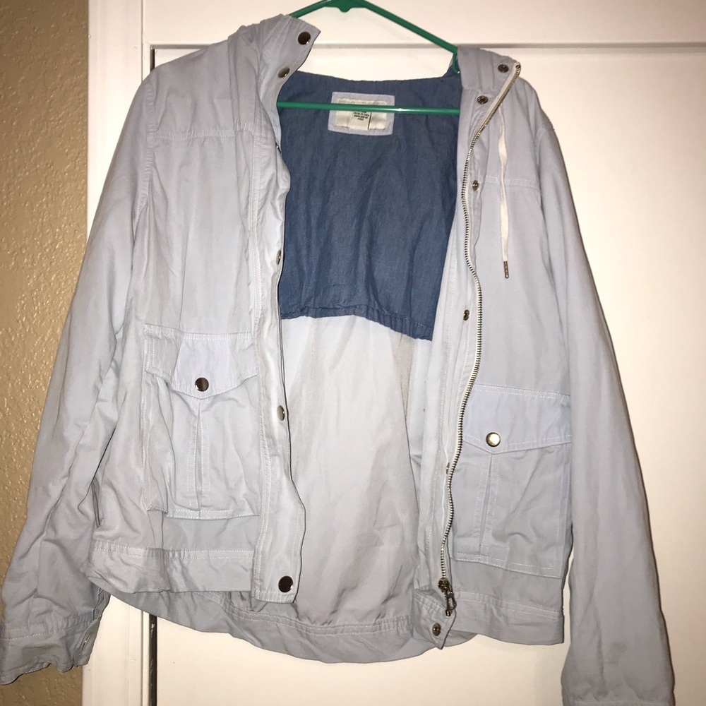 F21 light blue Windbreaker Jacket